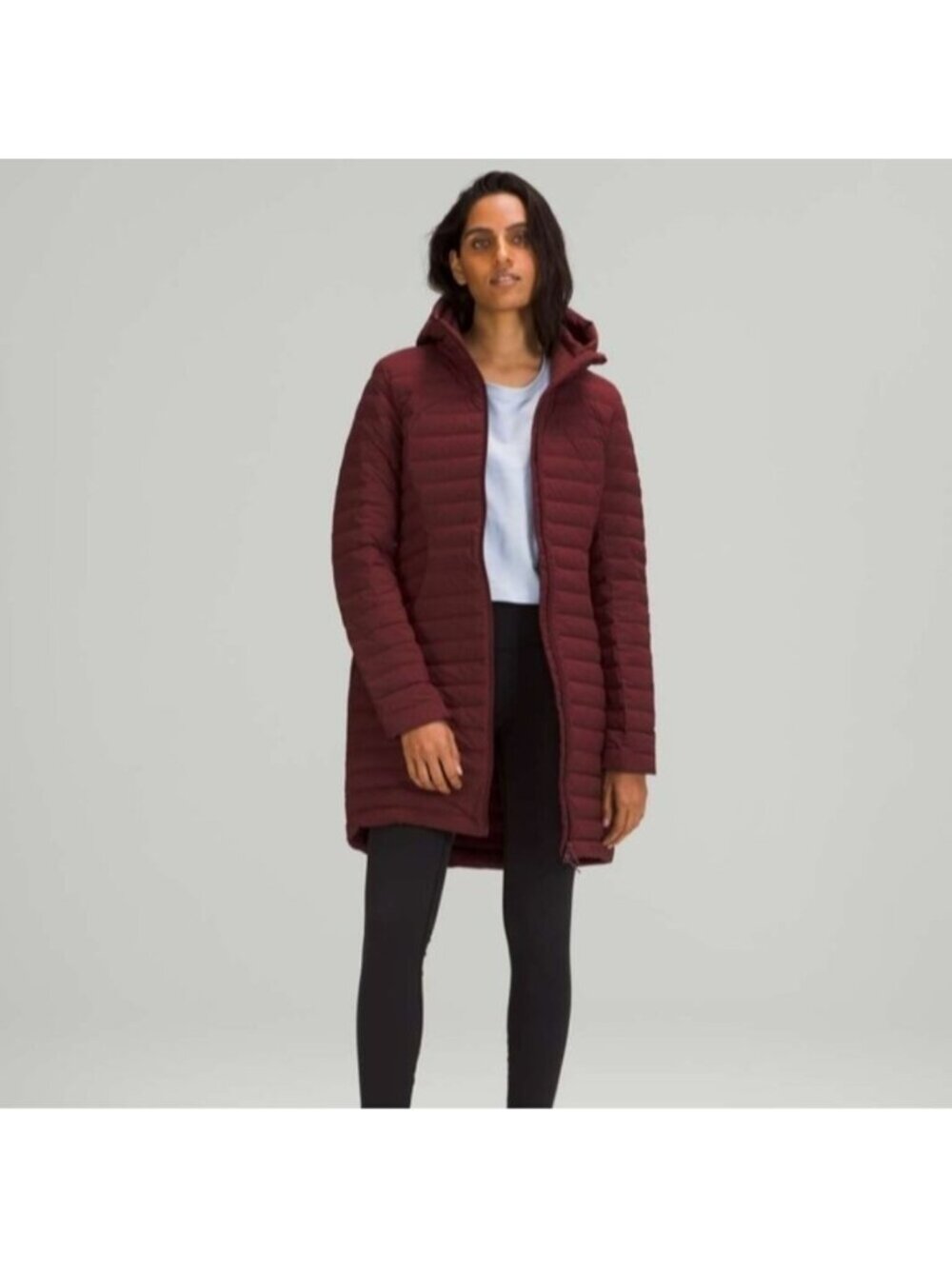 Lululemon Pack it Down Jacket *Long Red Merlot Like New